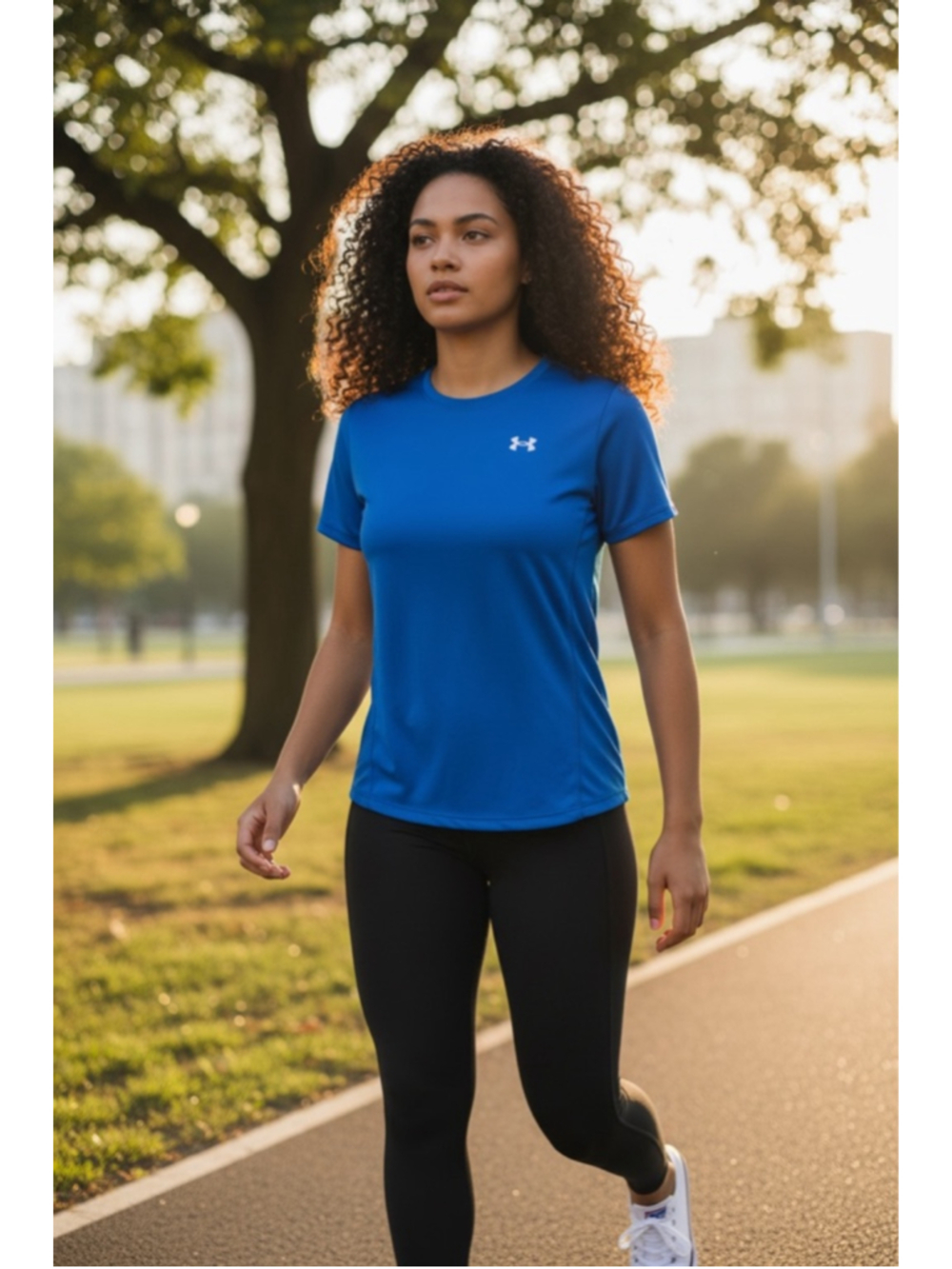 Women's Under Armour Blue Tech SSC Solid Short Sleeve Tee XL n10